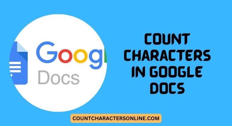 How to check character count in Google Docs?